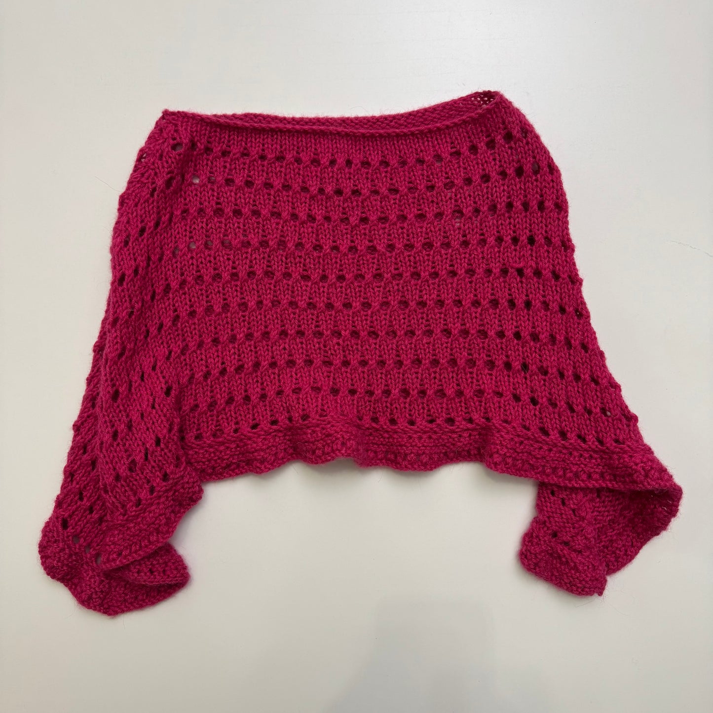 Pink Knit Poncho