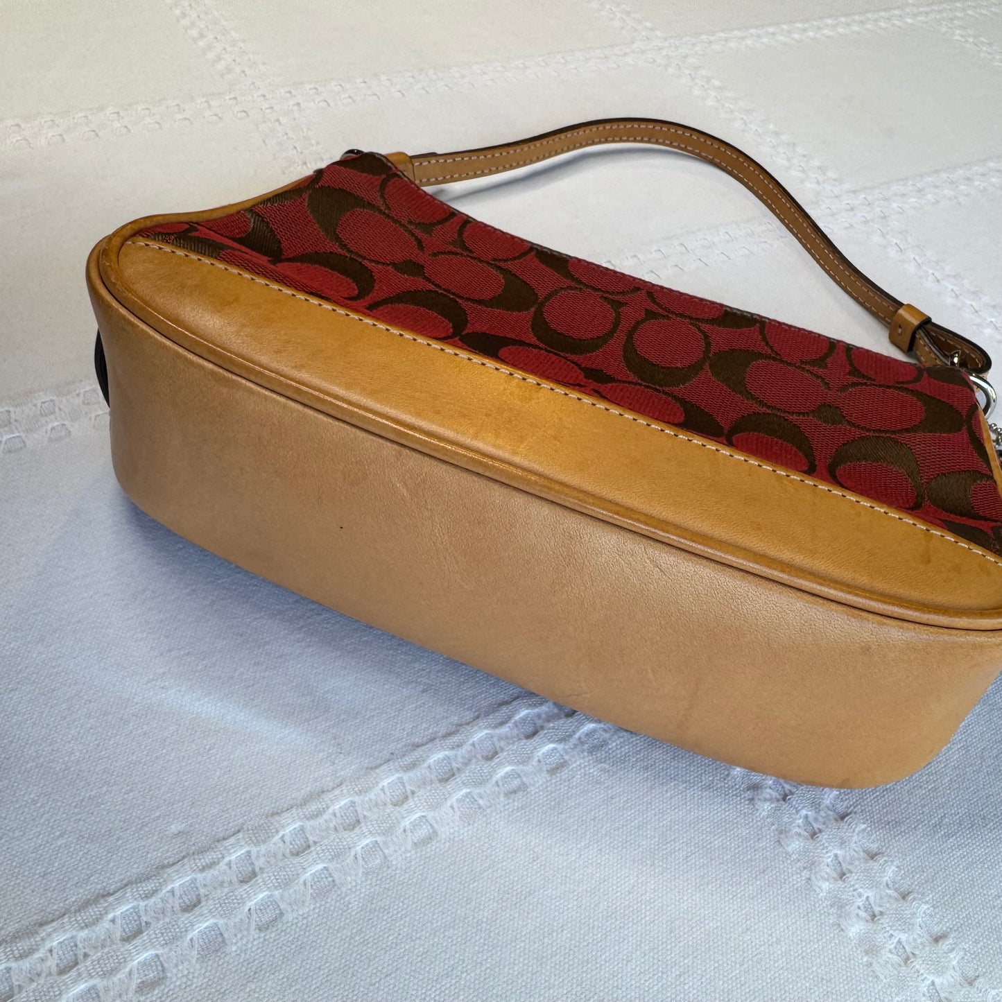 Coach Red & Tan Demi Bag