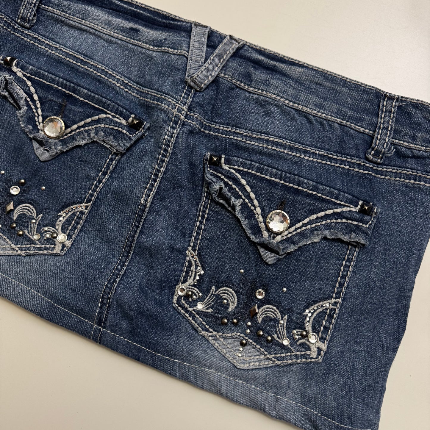 Low Rise Denim Mini