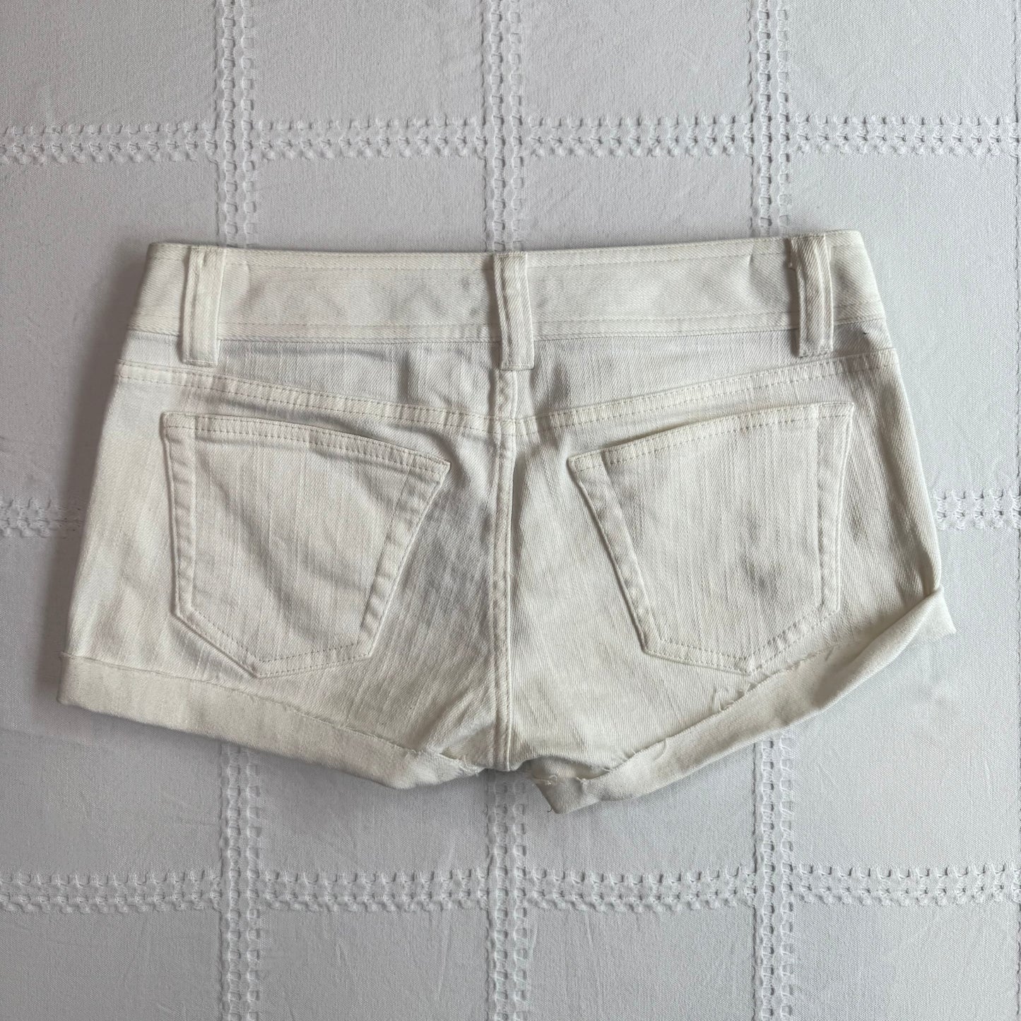 Burberry White Denim Shorts