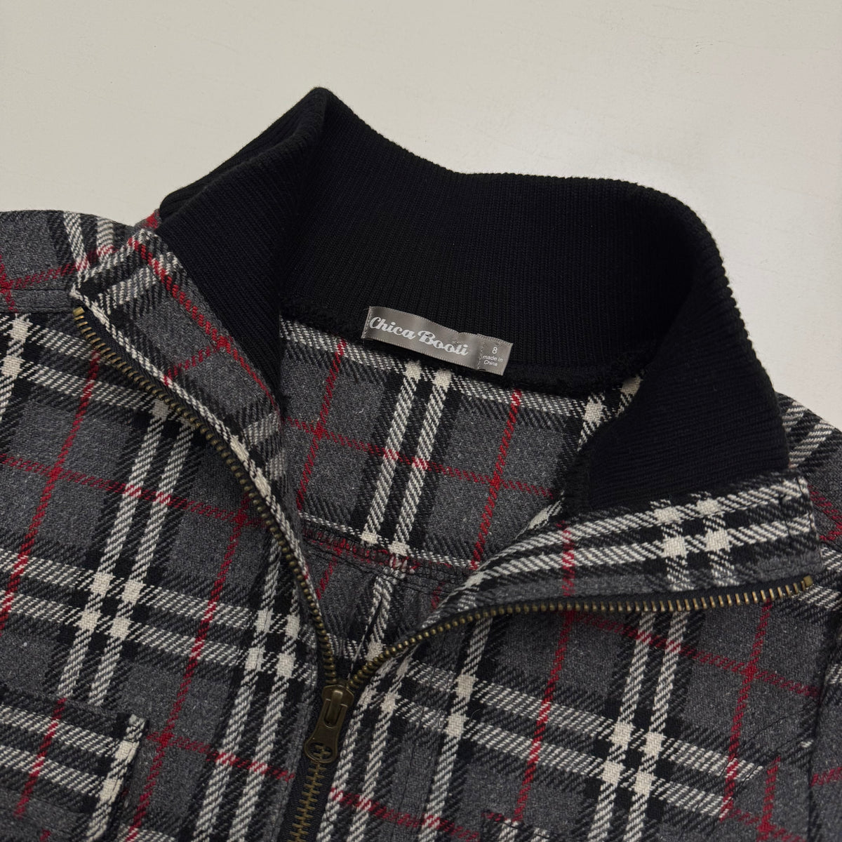 Plaid Bomber Jacket