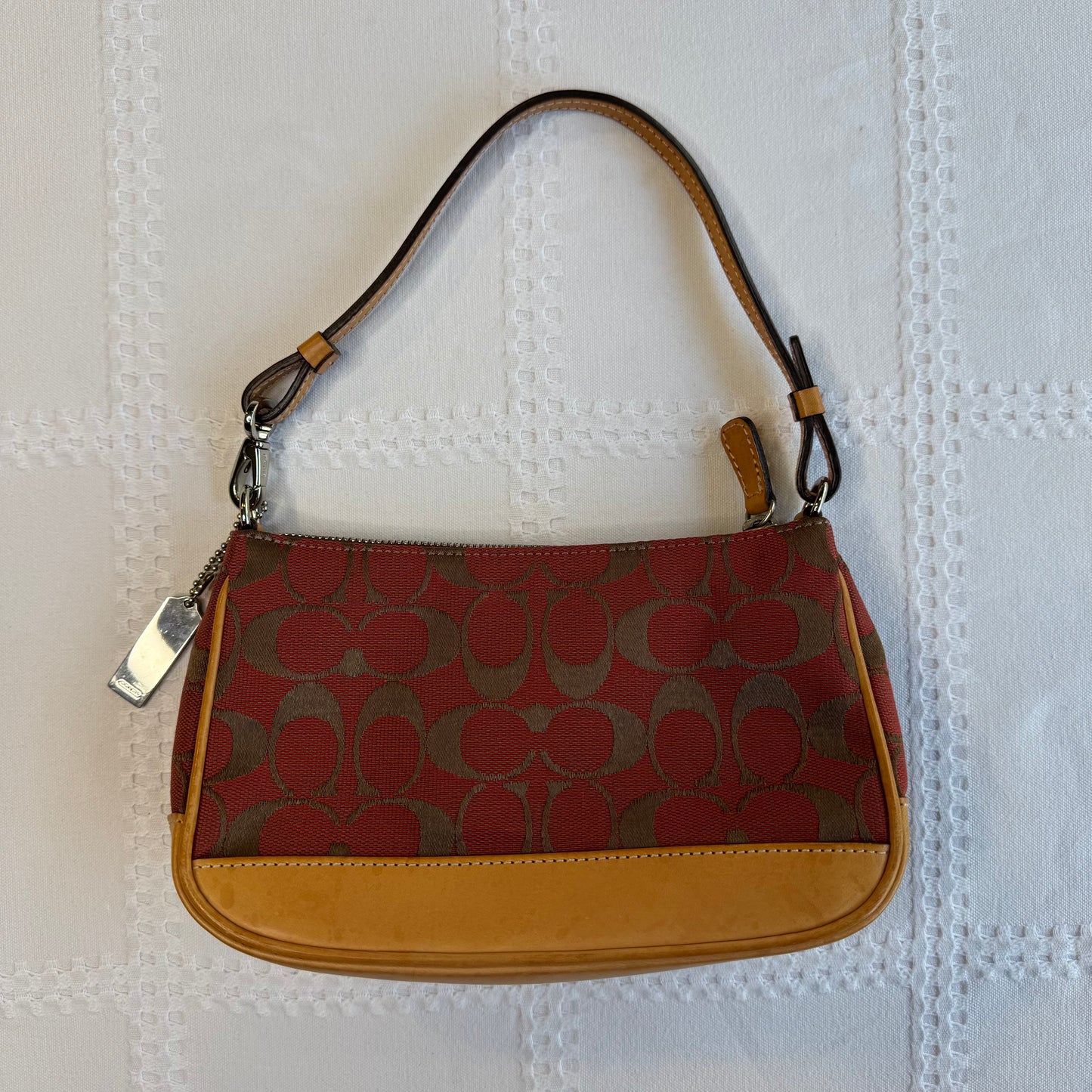 Coach Red & Tan Demi Bag