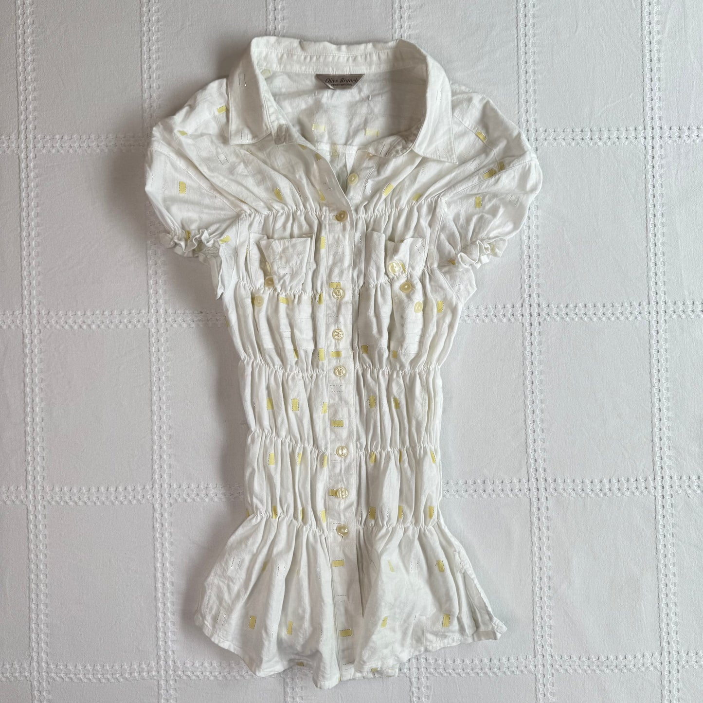 Ruched Button Up Blouse