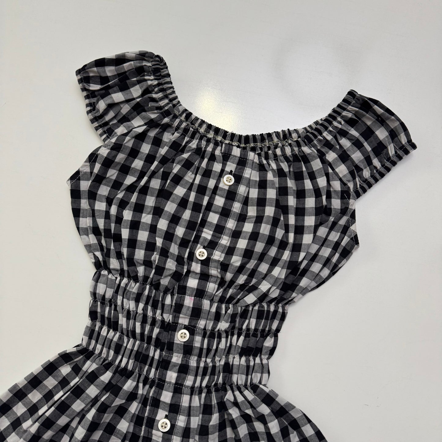 Gingham Milkmaid Top