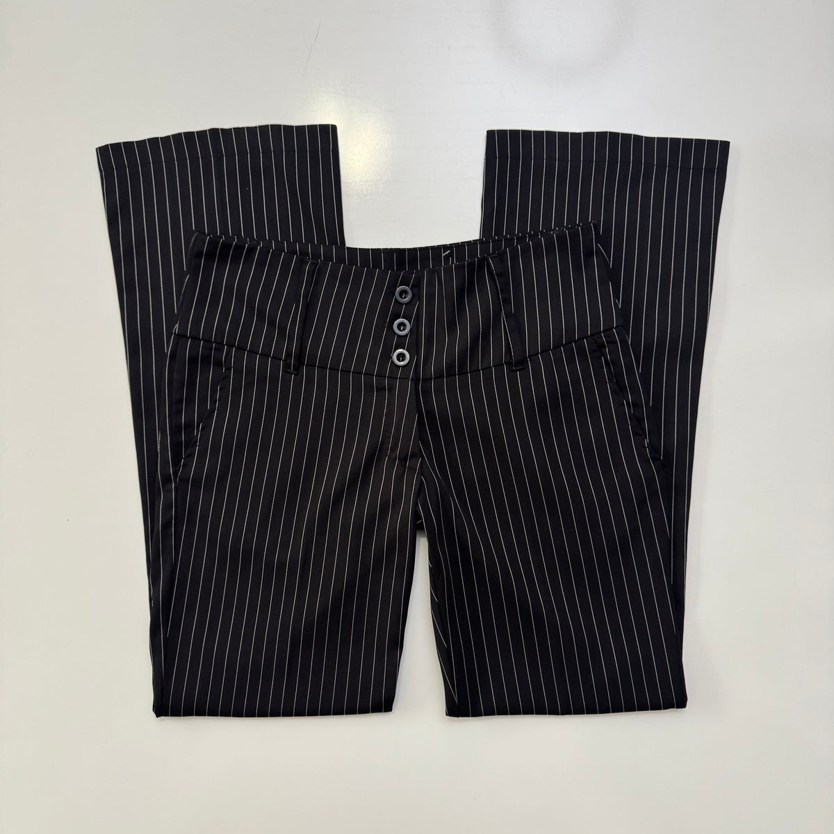 Pinstripe Flare Trousers