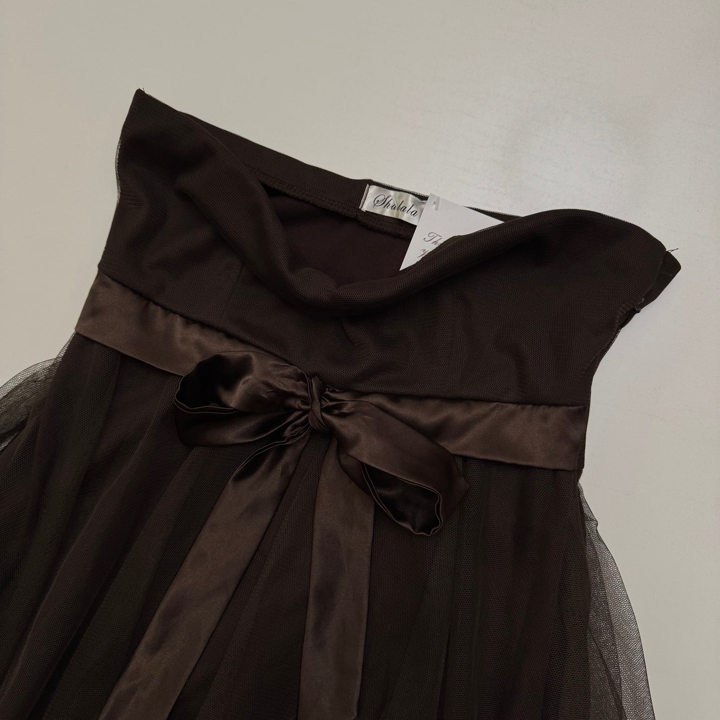 Brown Babydoll Mini Dress