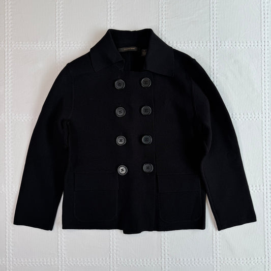 Black Knit Peacoat