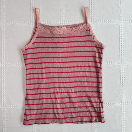 Lace Trim Stripe Cami