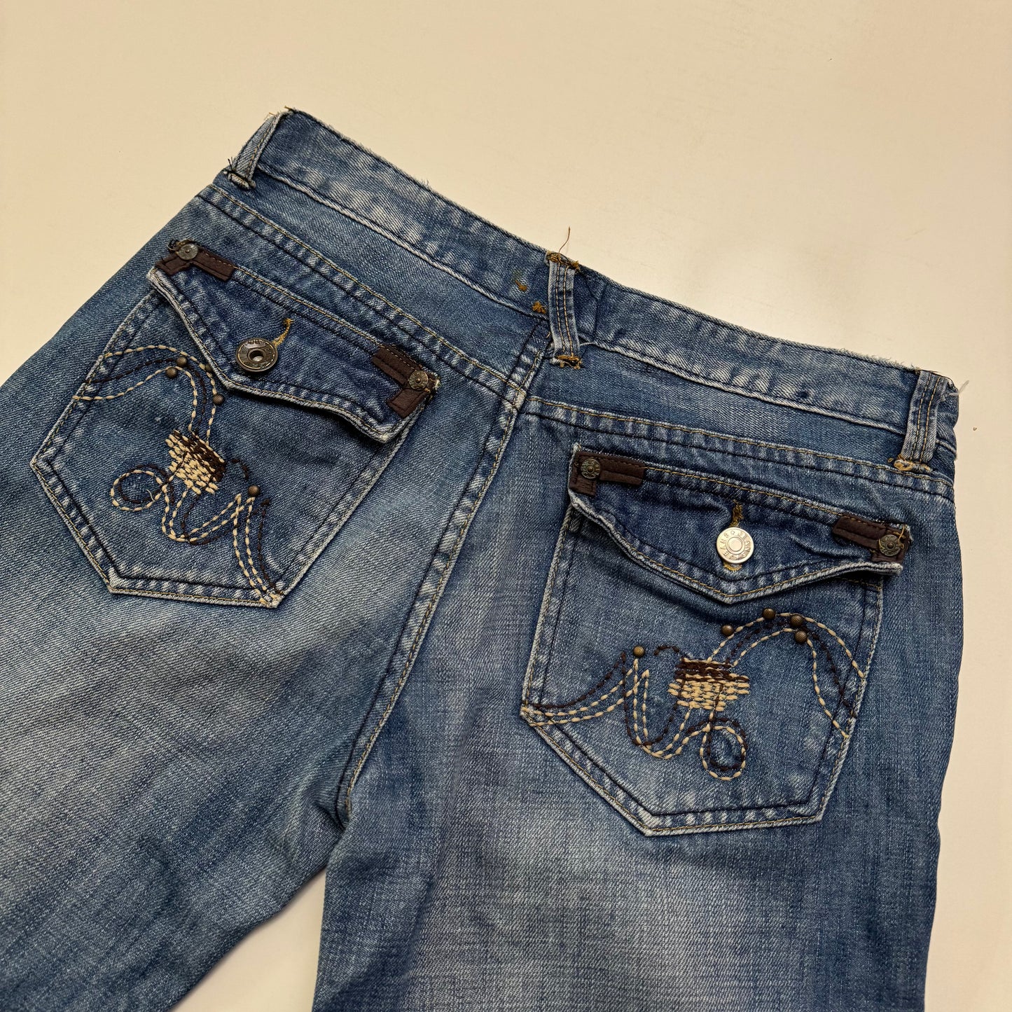 Low Rise Wide Leg Jeans