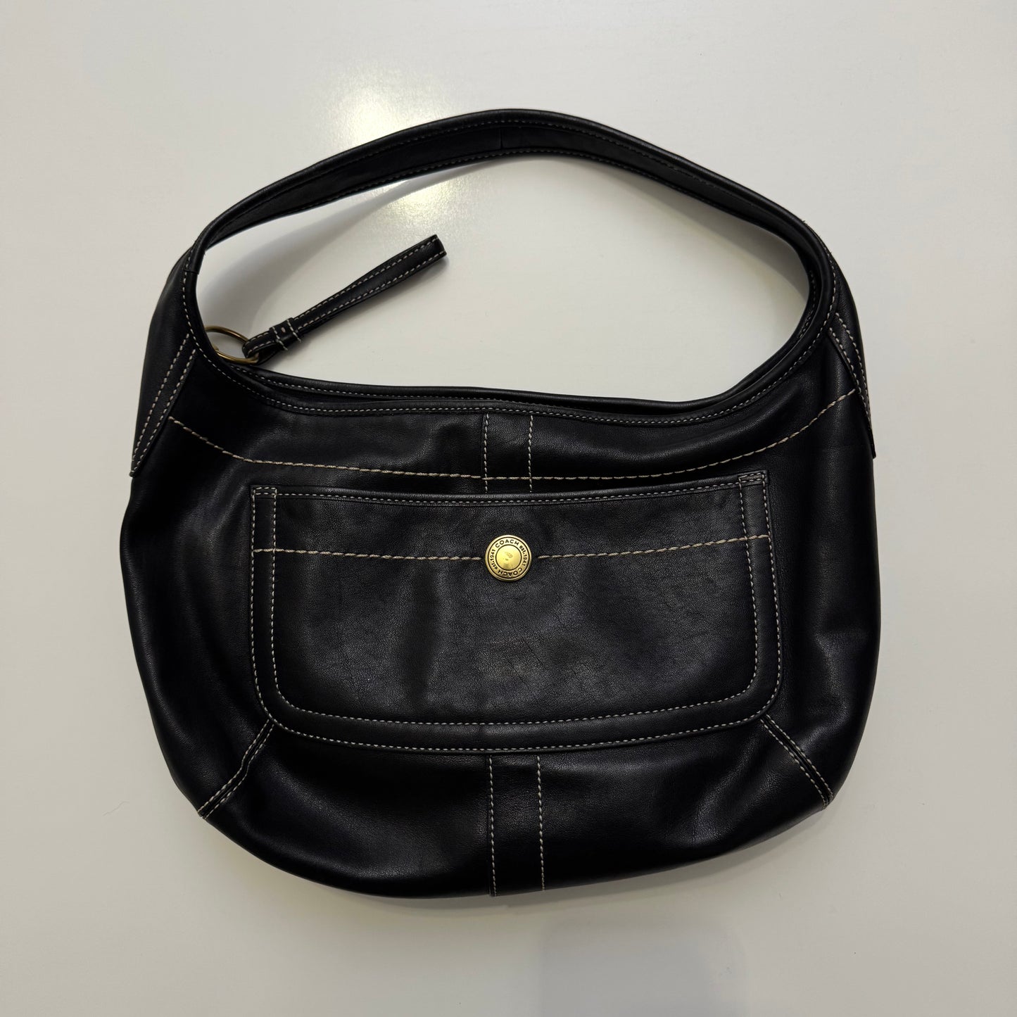 Coach Black Leather Shoulder Bag