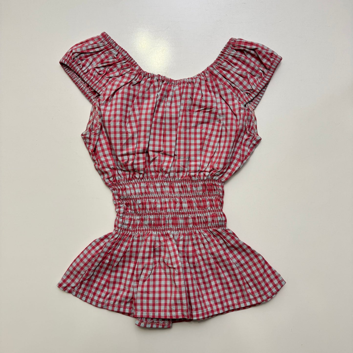 Gingham Milkmaid Top