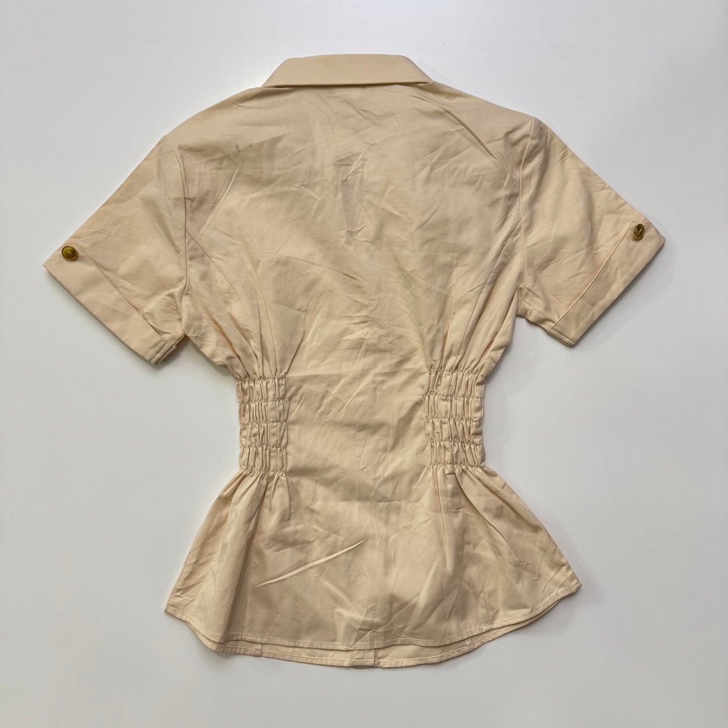 Beige Cinched Blouse