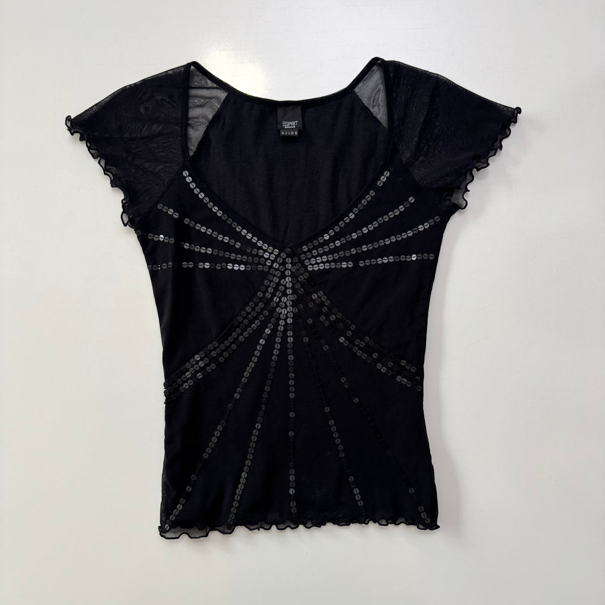 Sequin Cap Sleeve Top