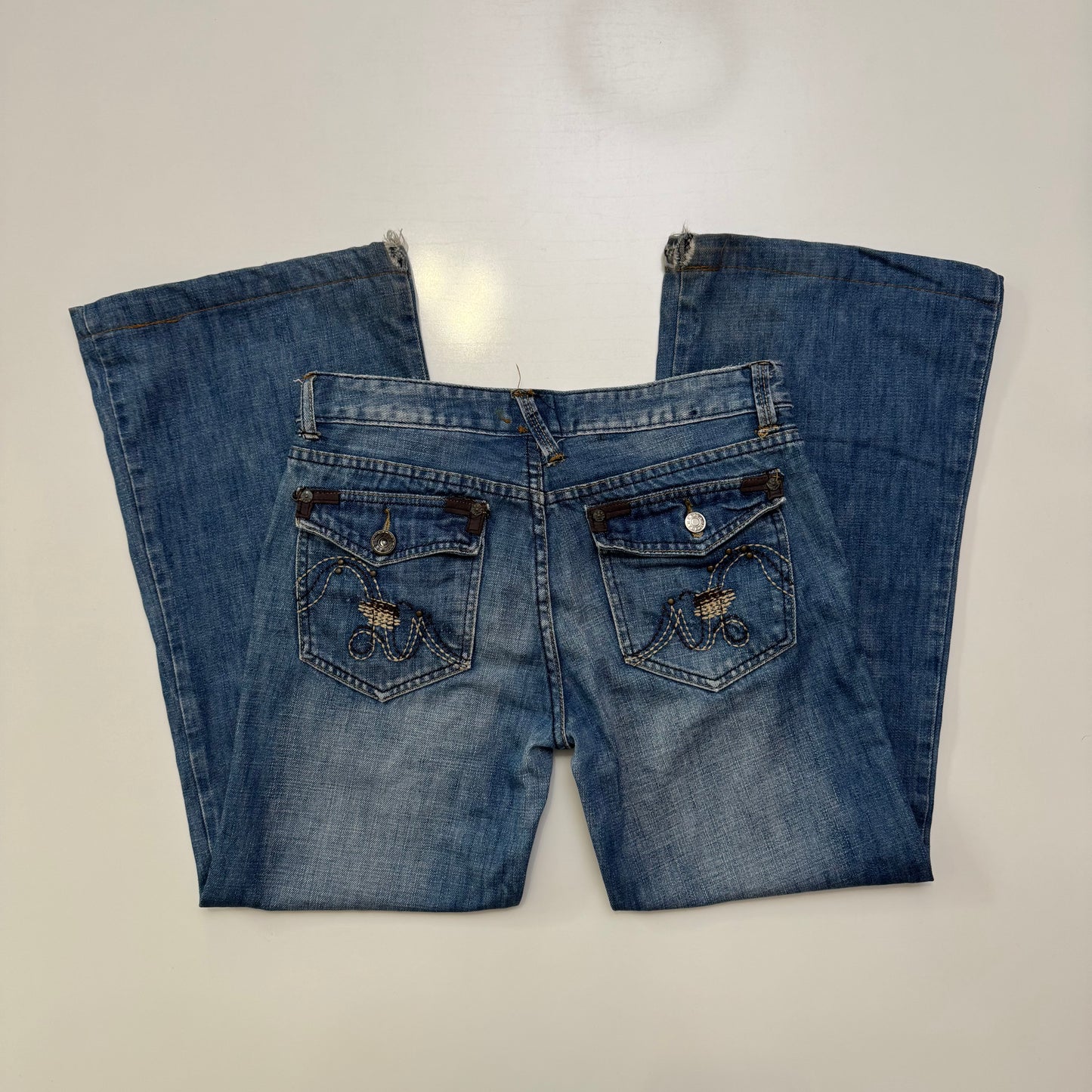 Low Rise Wide Leg Jeans