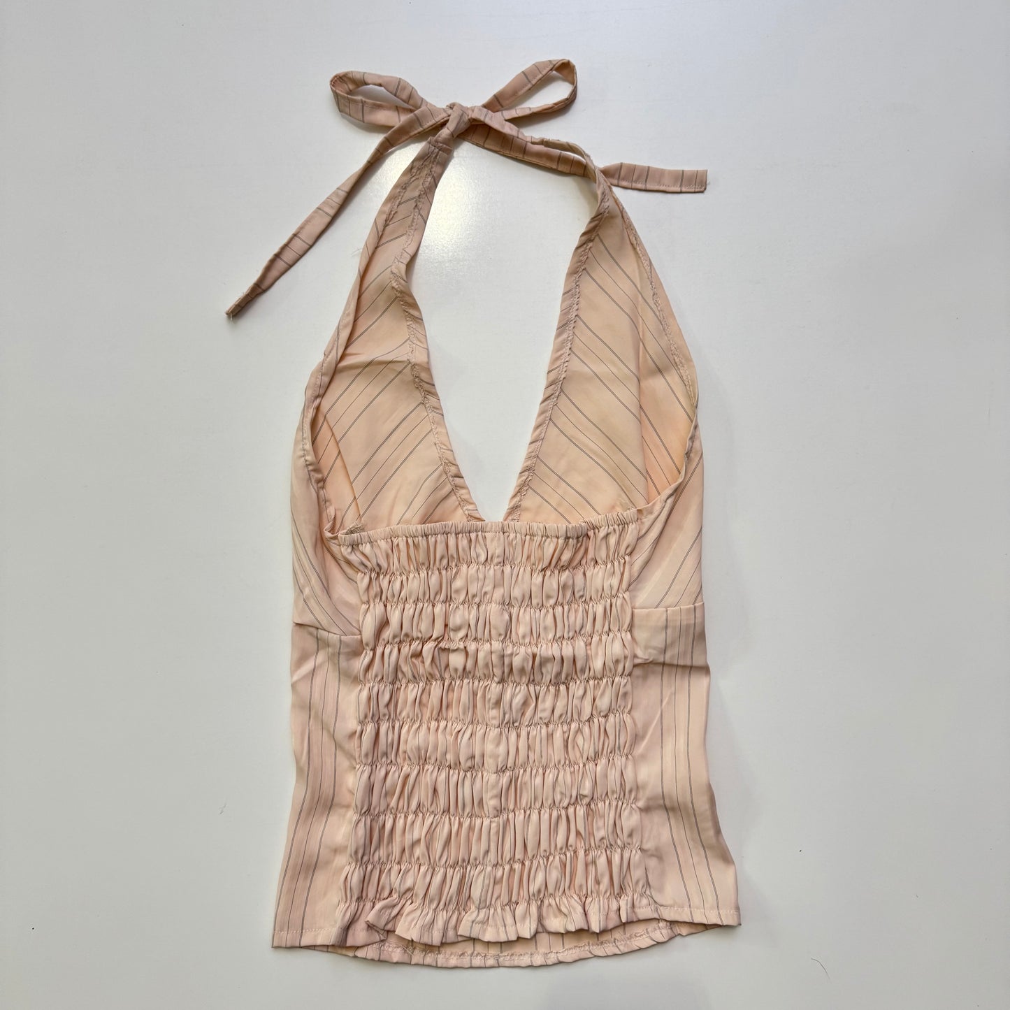 Striped Babydoll Halter Top