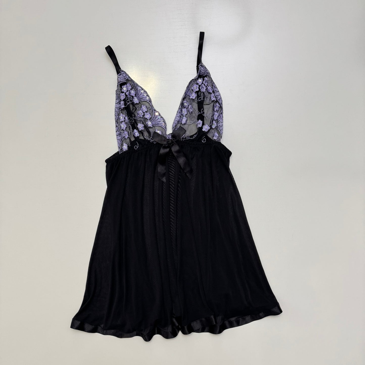 Embroidered Bust Babydoll Cami