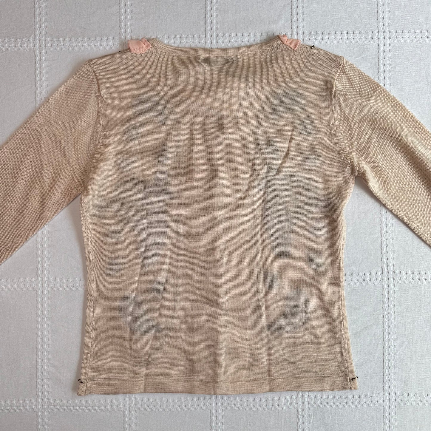 Pink Embroidered Cardigan