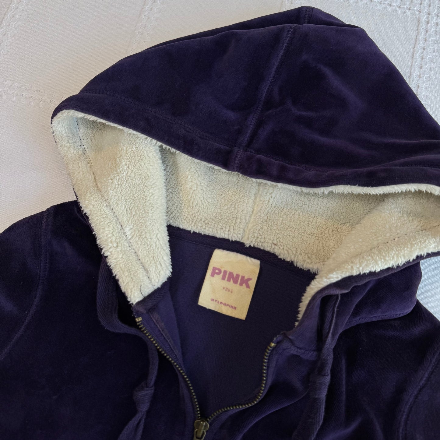 Purple Velour Zip Up