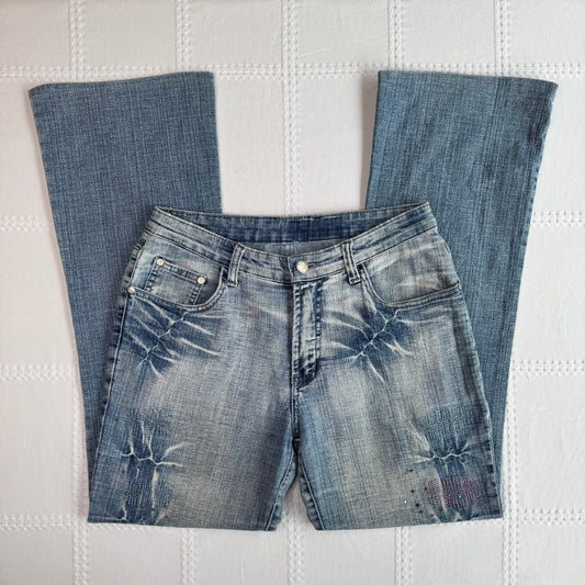 Mid Rise Flare Jeans