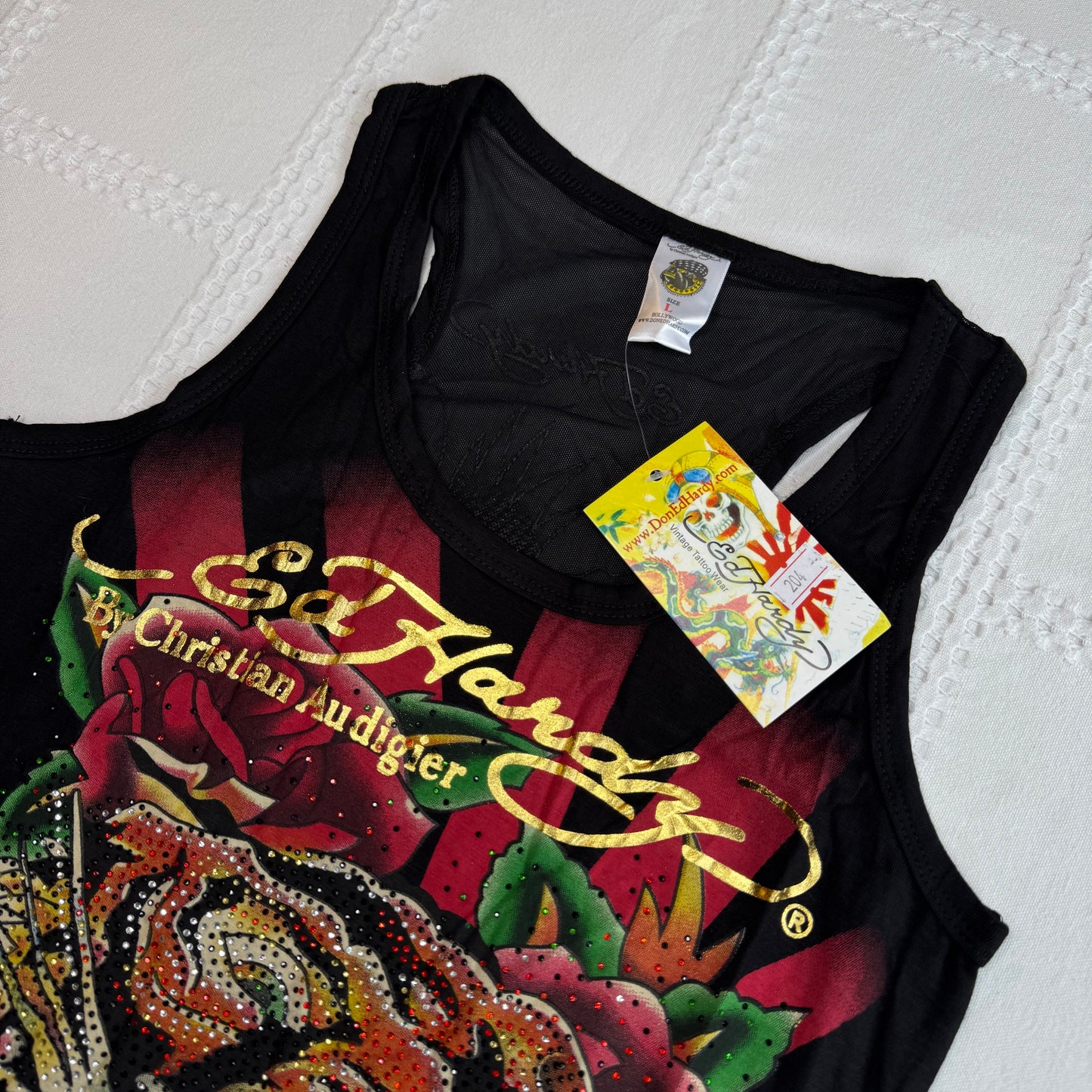 Ed Hardy Tiger Mesh Back Tank