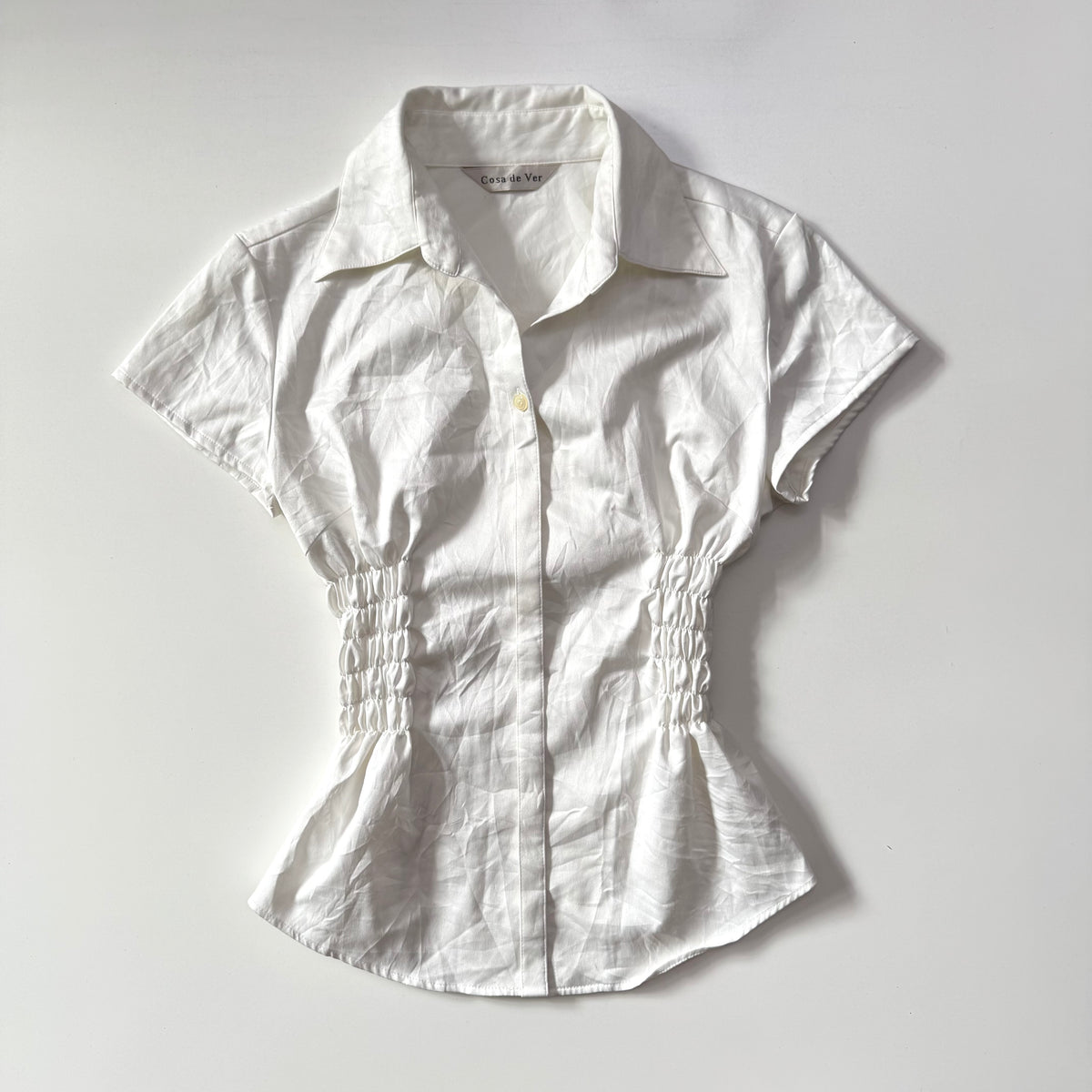White Cinched Shirt