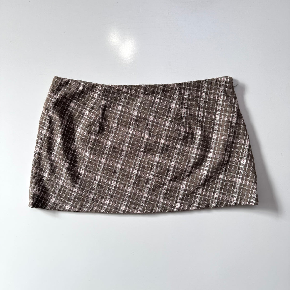 Brown Plaid Mini