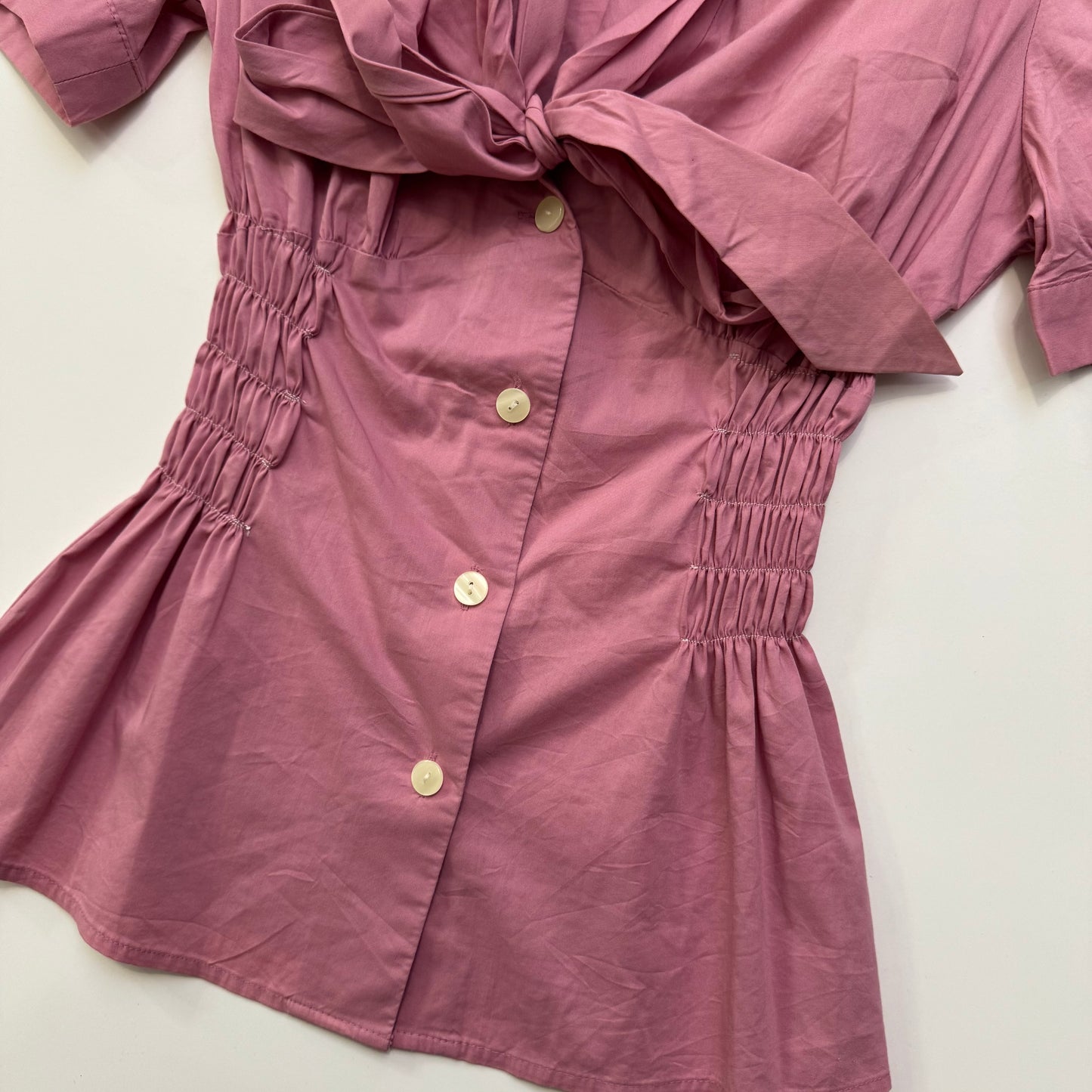 Pink Cinched Blouse