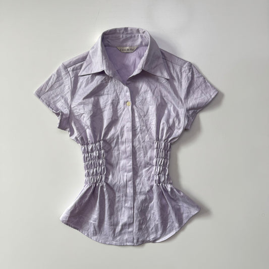 Purple Cinched Blouse