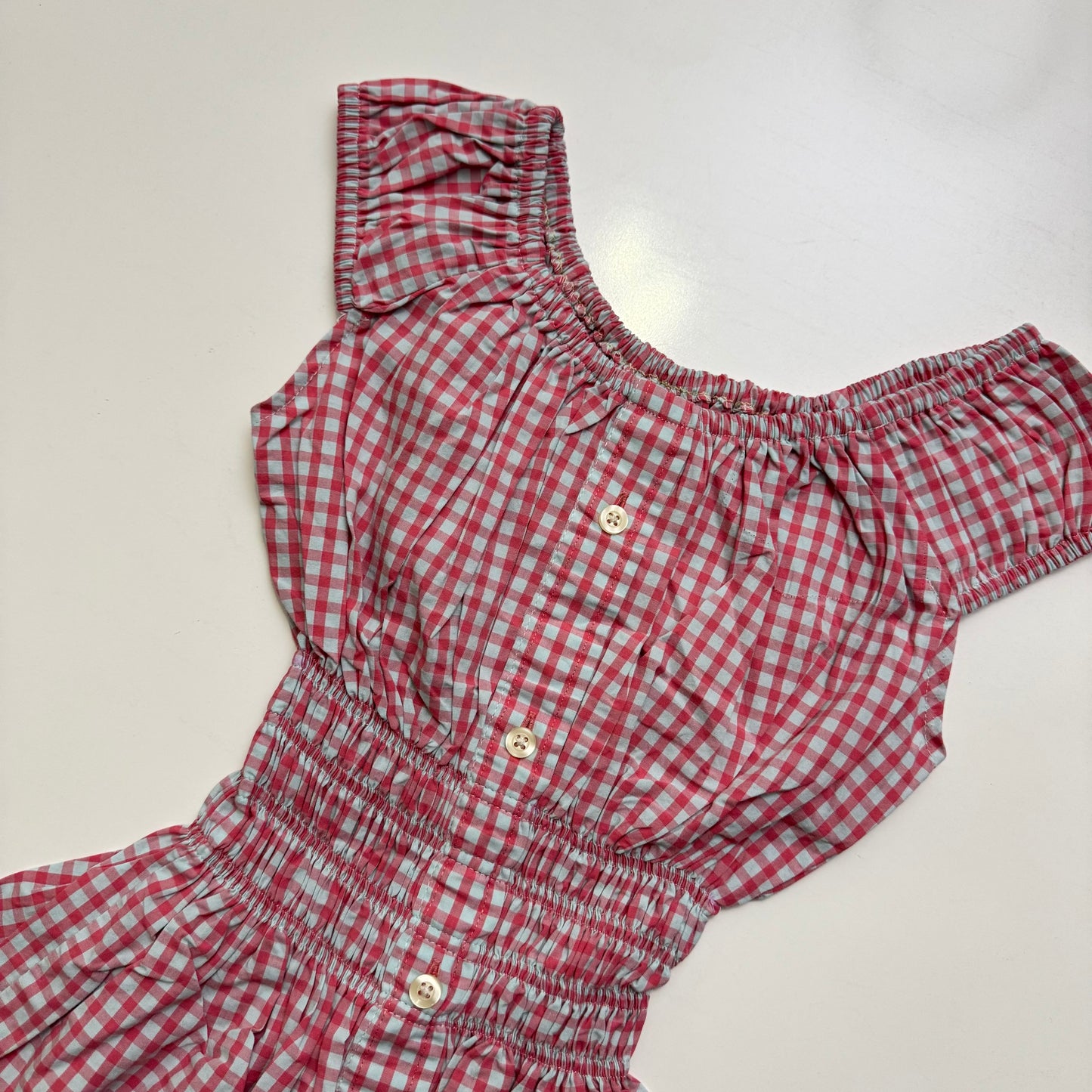 Gingham Milkmaid Top