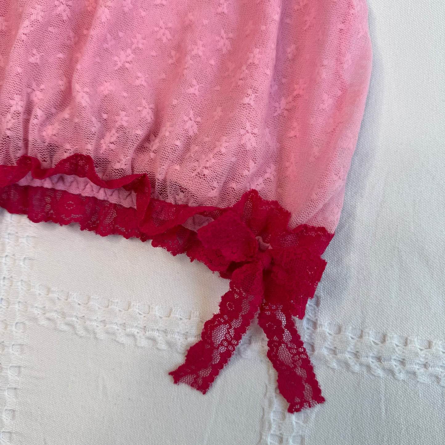 Pink Lace Babydoll Cami