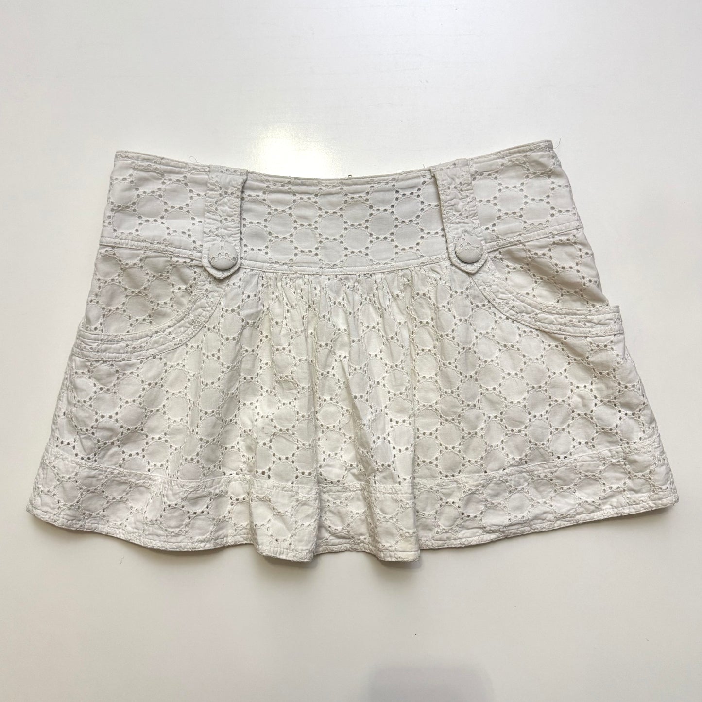 Dainty White Mini Skirt