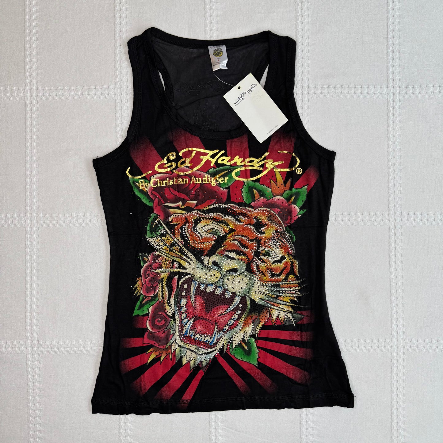 Ed Hardy Tiger Mesh Back Tank
