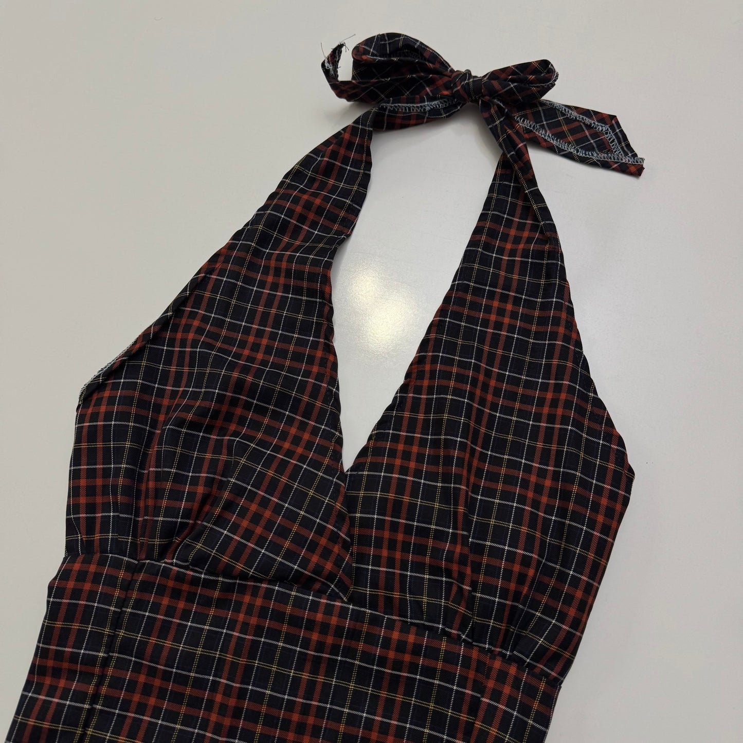 Plaid Halter Top