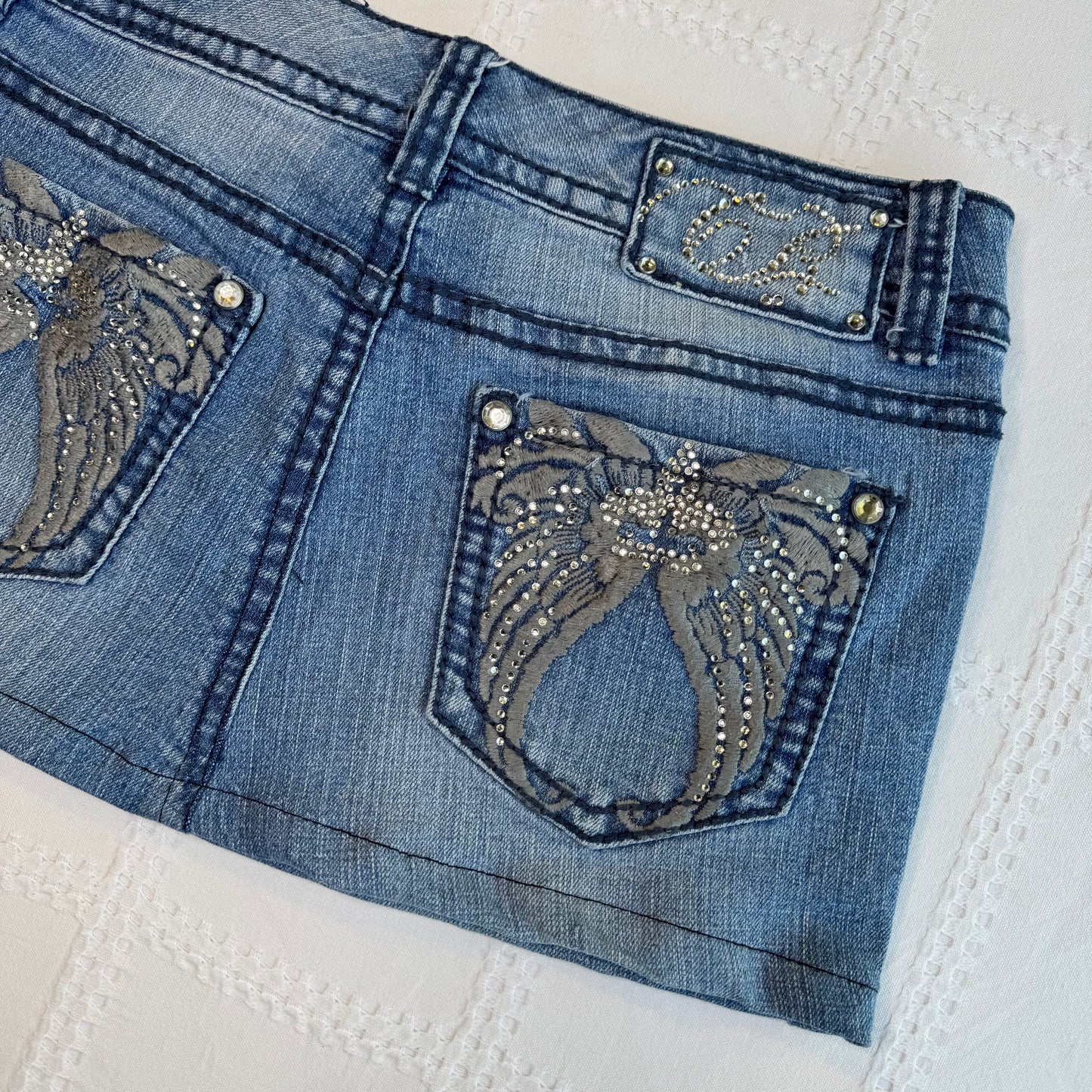 Angel Wing Denim Mini