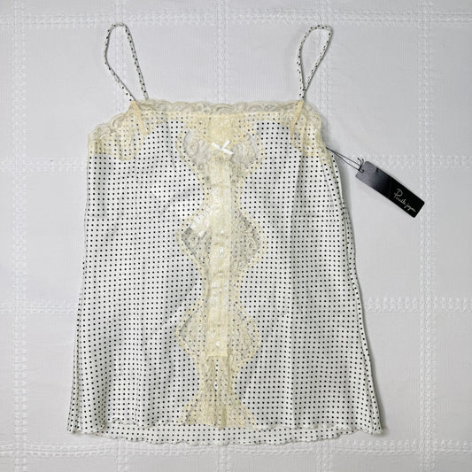 White Polka Dot Lace Cami