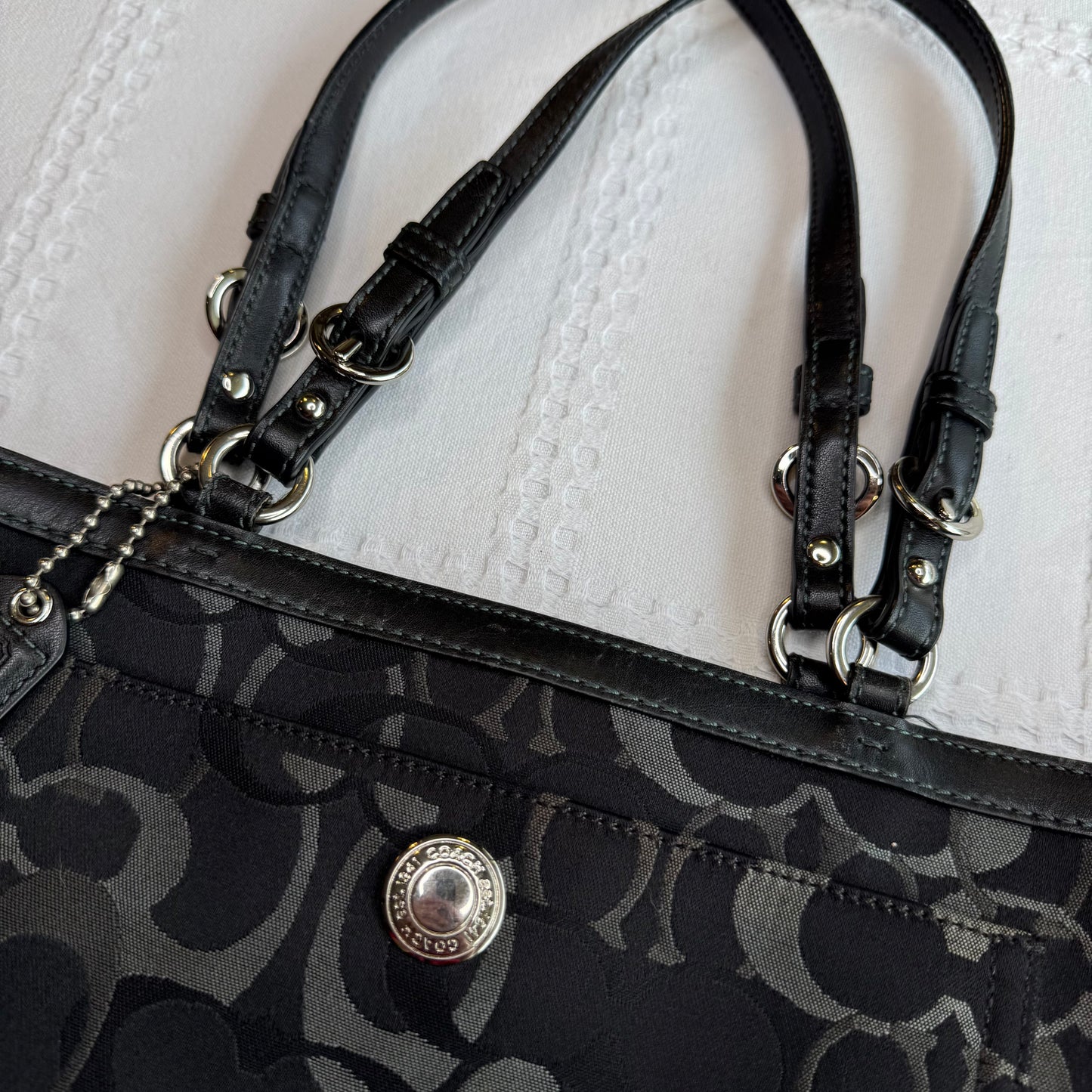 Coach Black Monogram Bag