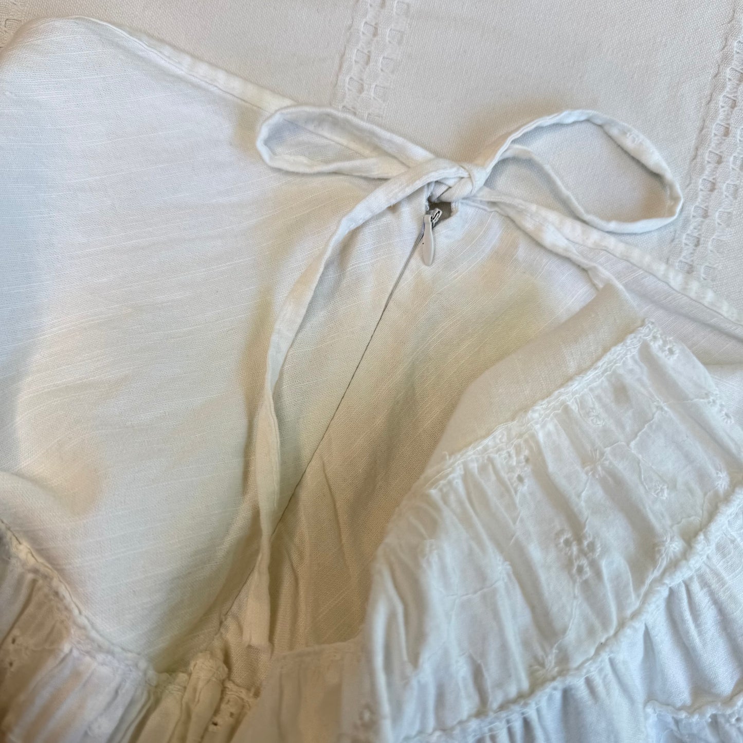 White Broderie Mini Skirt