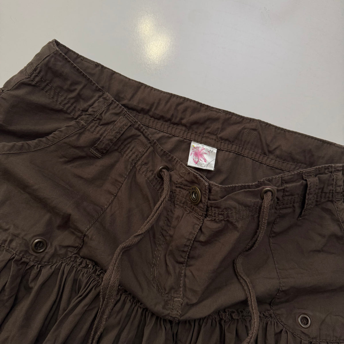 Brown Pleated Mini