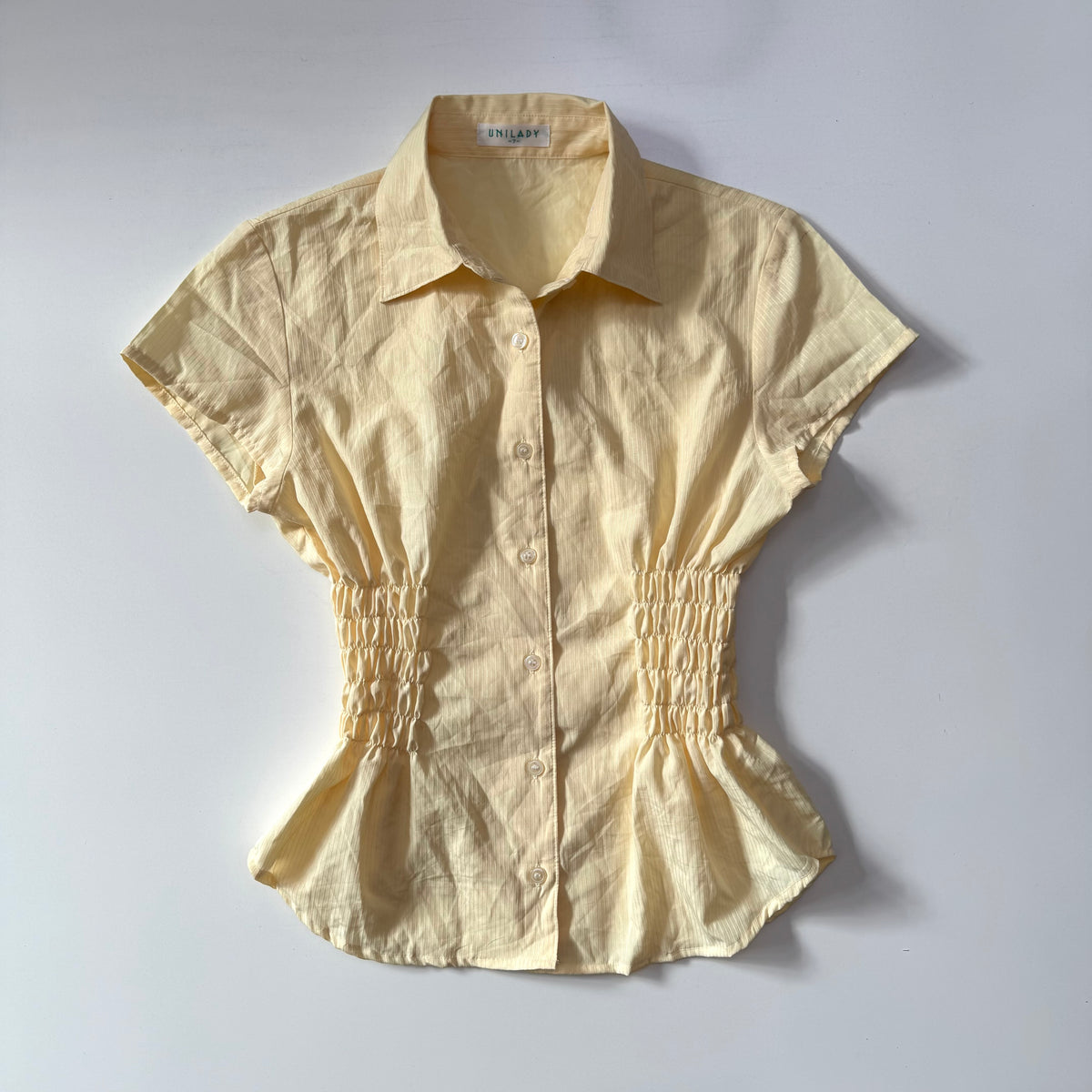 Yellow Cinched Blouse