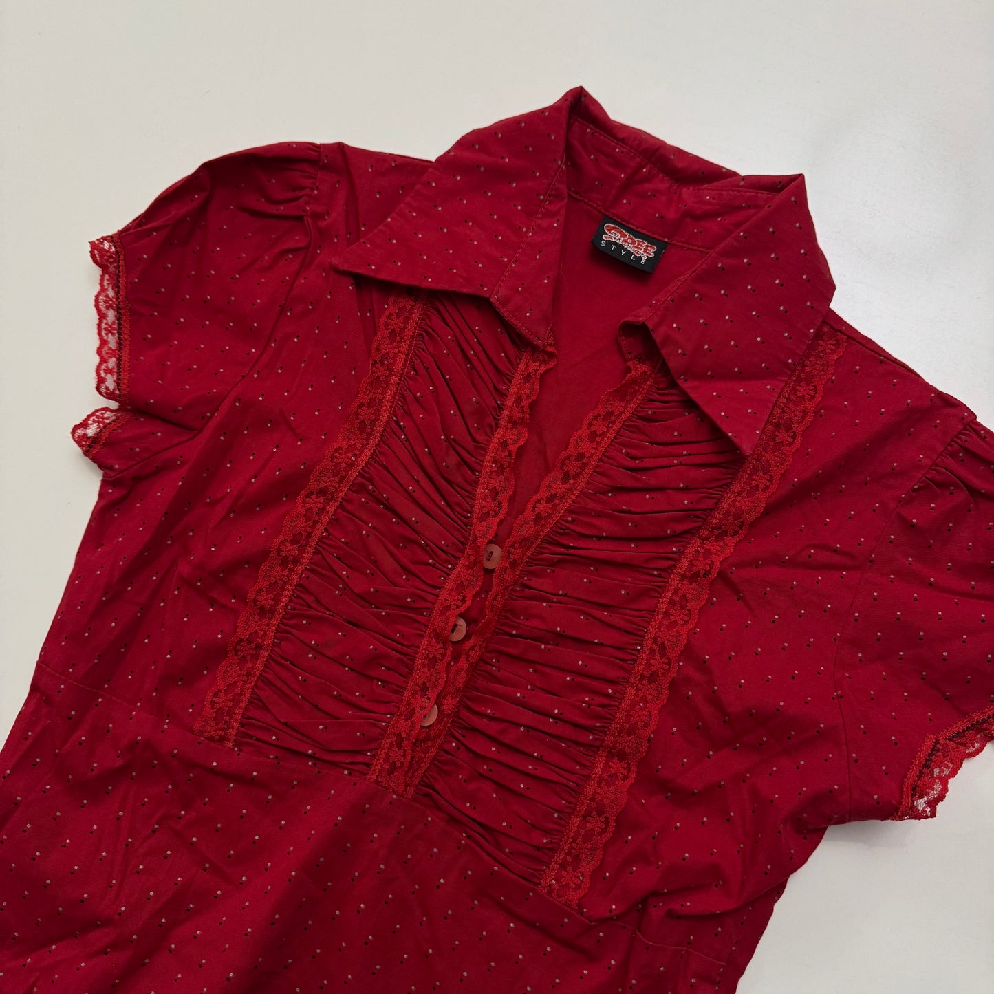 Red Polka Dot Blouse