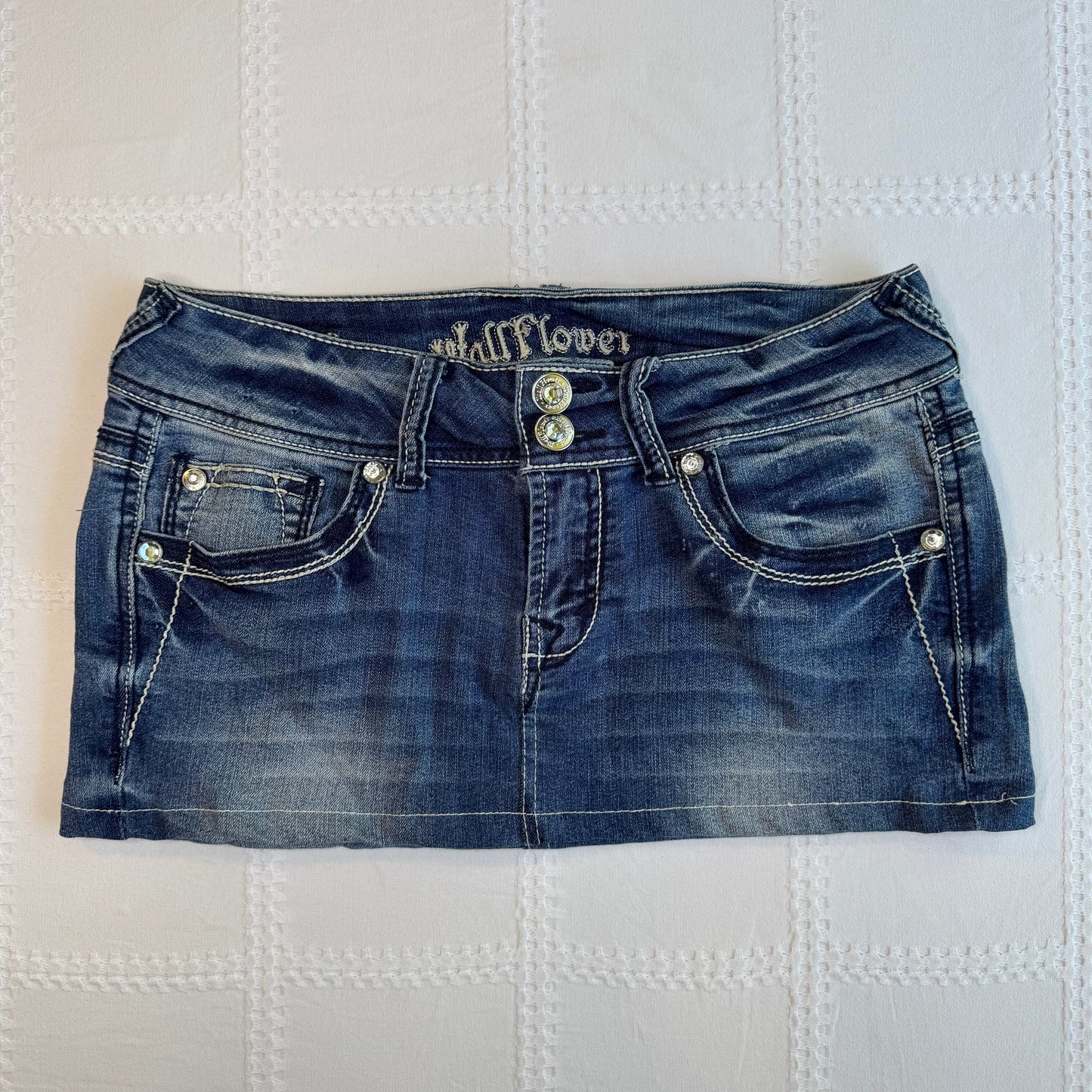 Denim Micro Mini Skirt