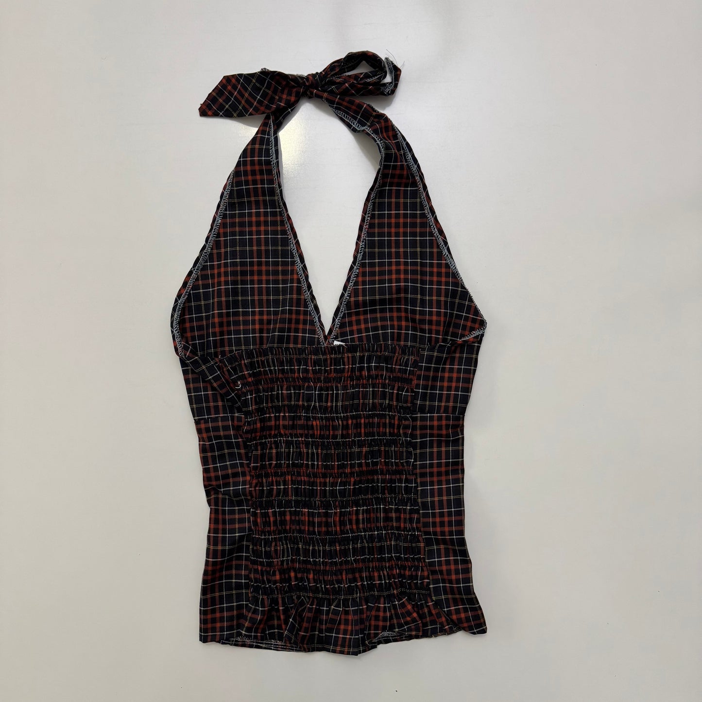 Plaid Halter Top