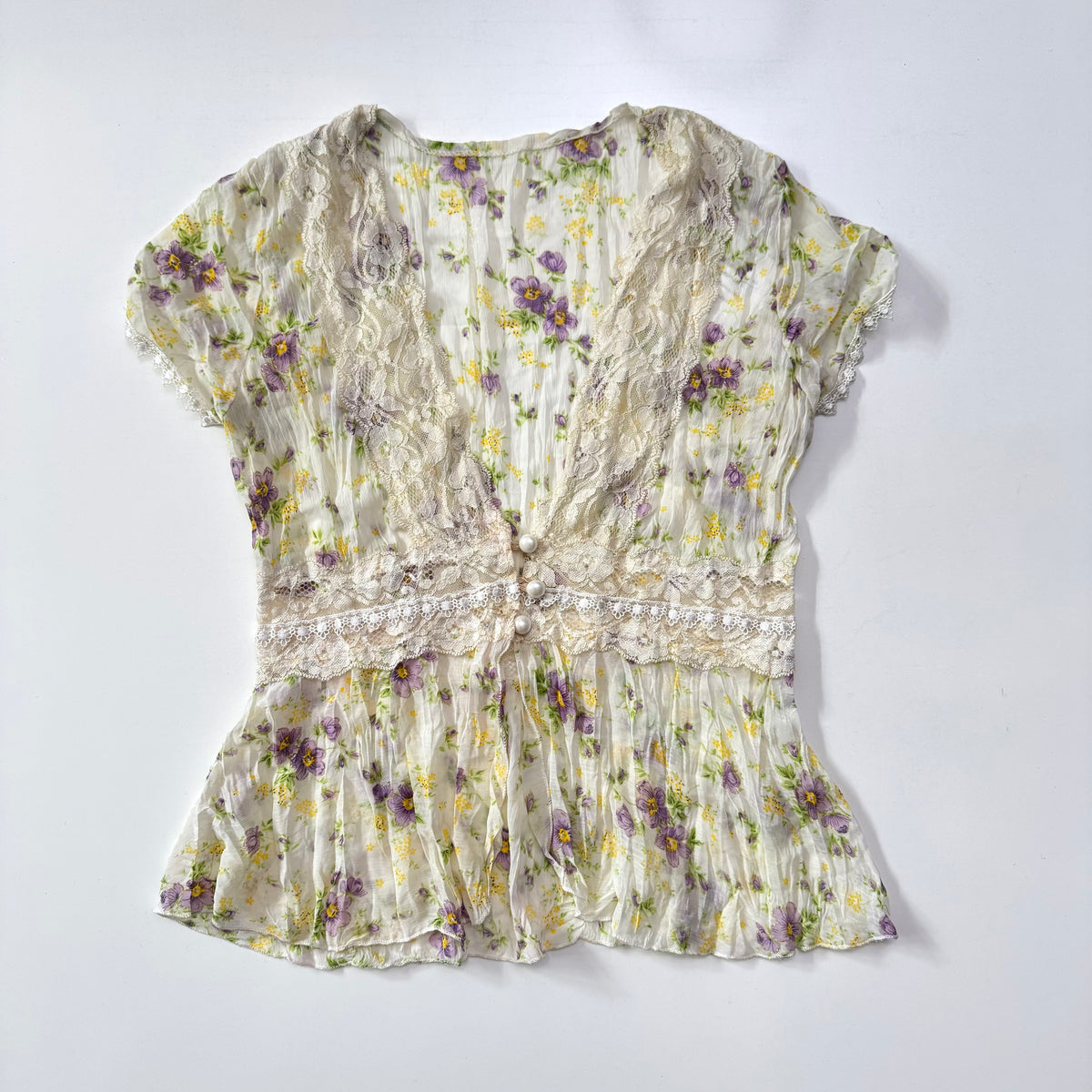 Lace Trim Blouse