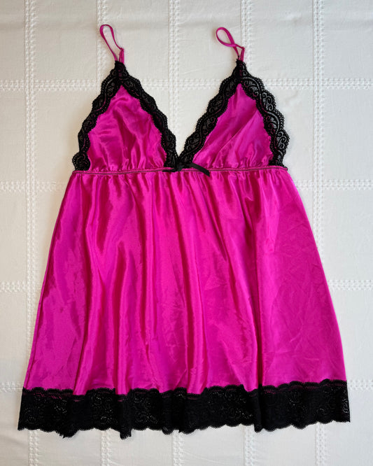 Lace Trim Babydoll Cami/Slip