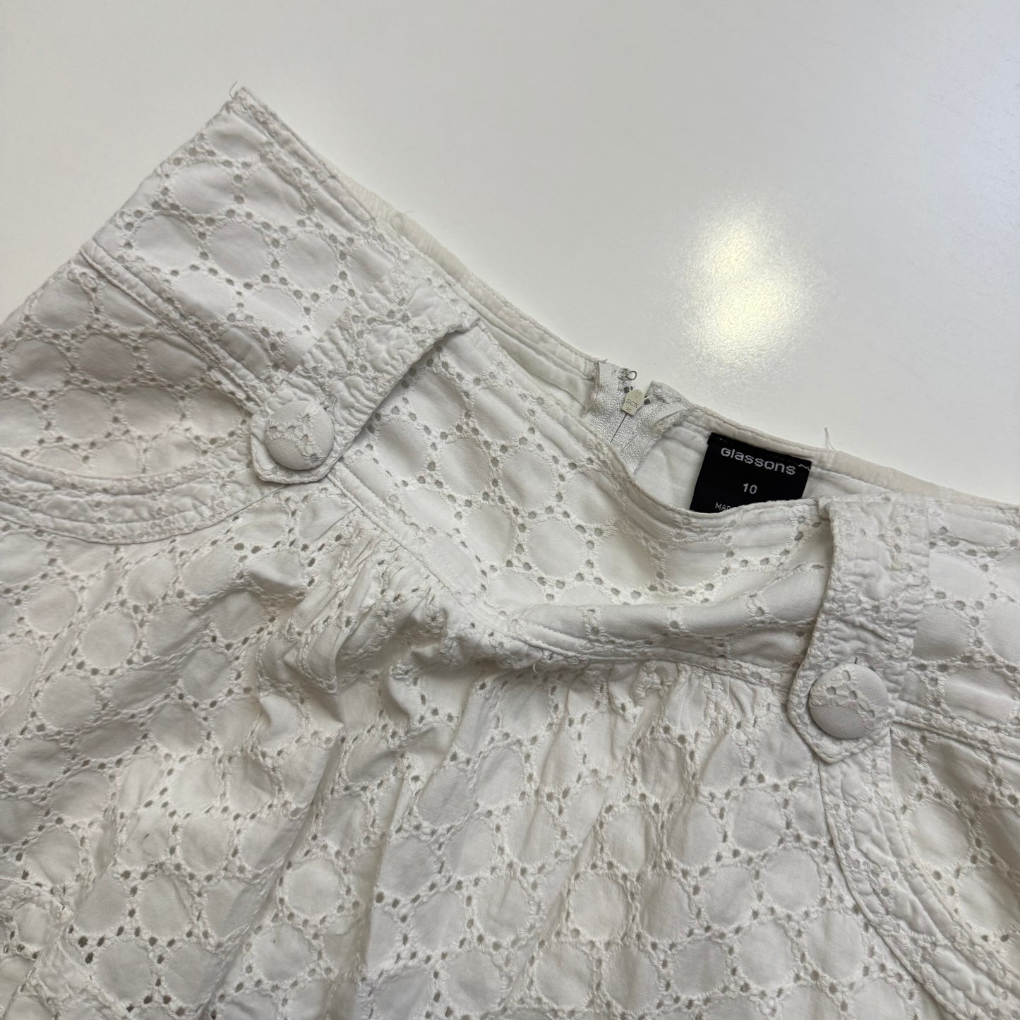 Dainty White Mini Skirt