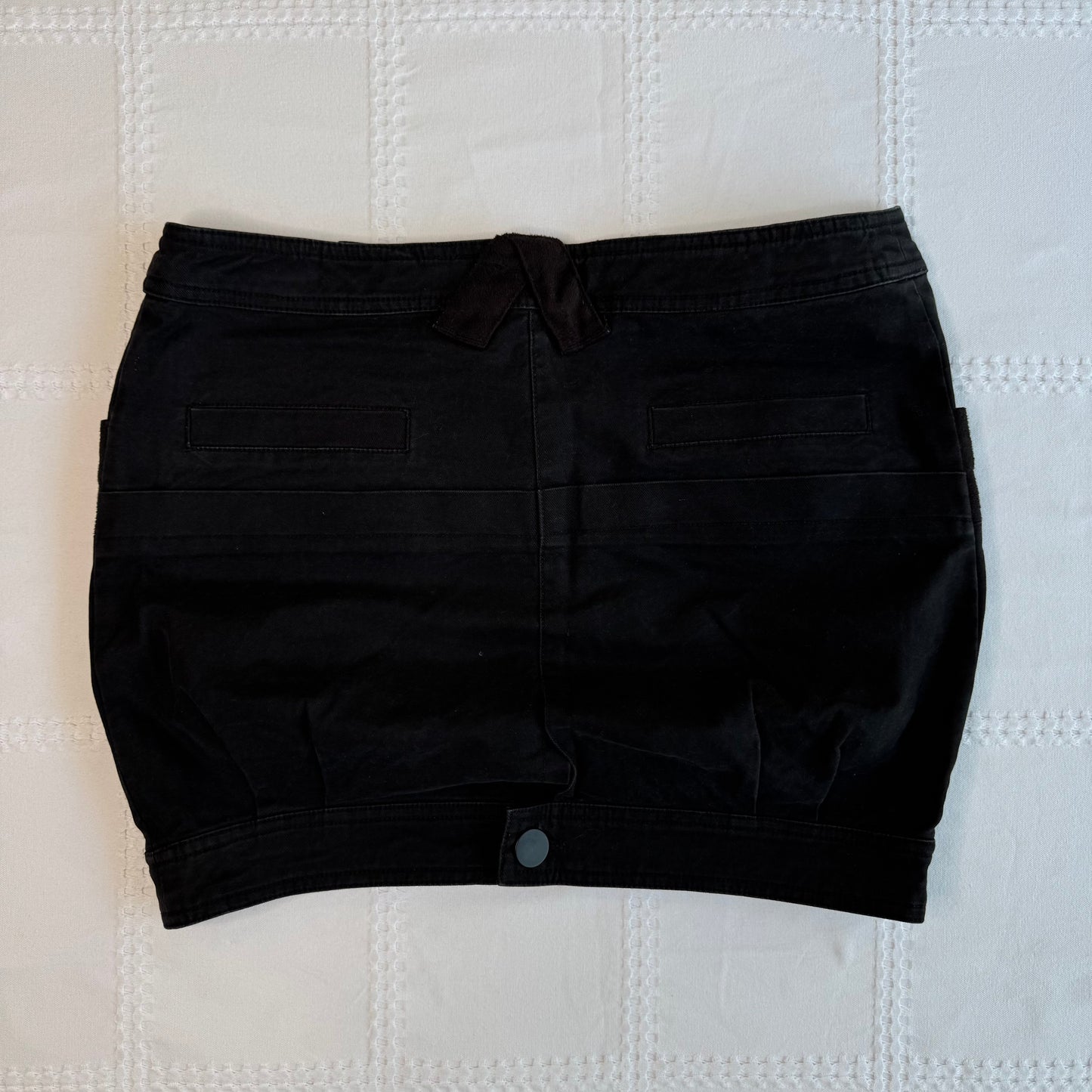 Black Denim Mini Skirt