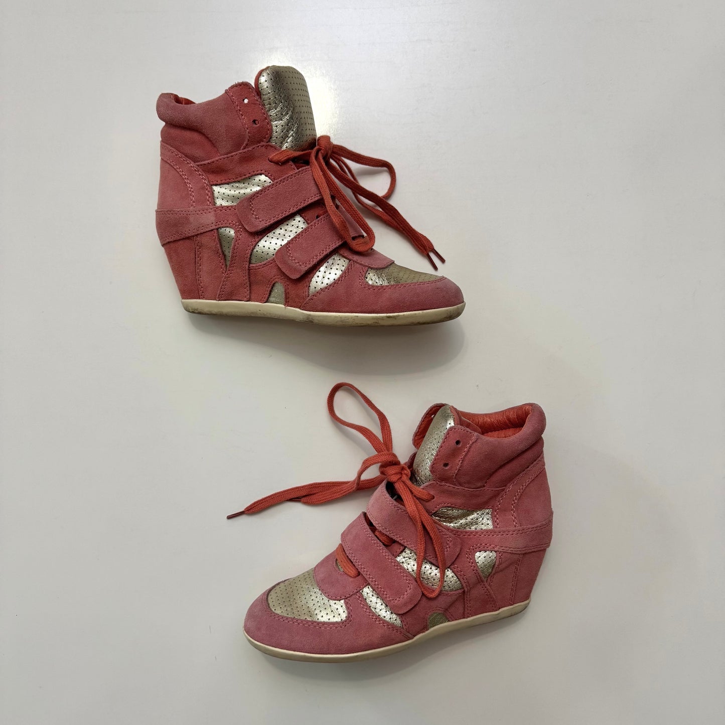 Pink Sneaker Wedges