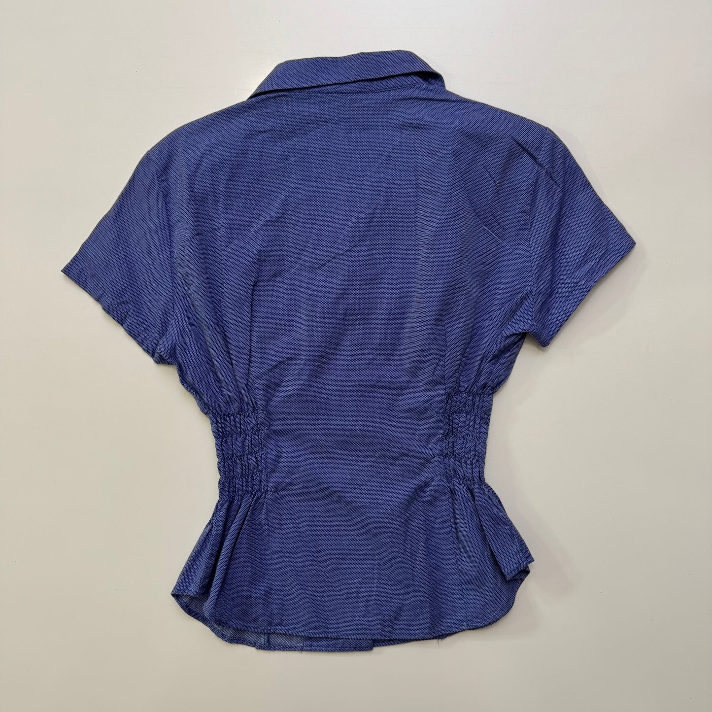 Blue Cinched Blouse