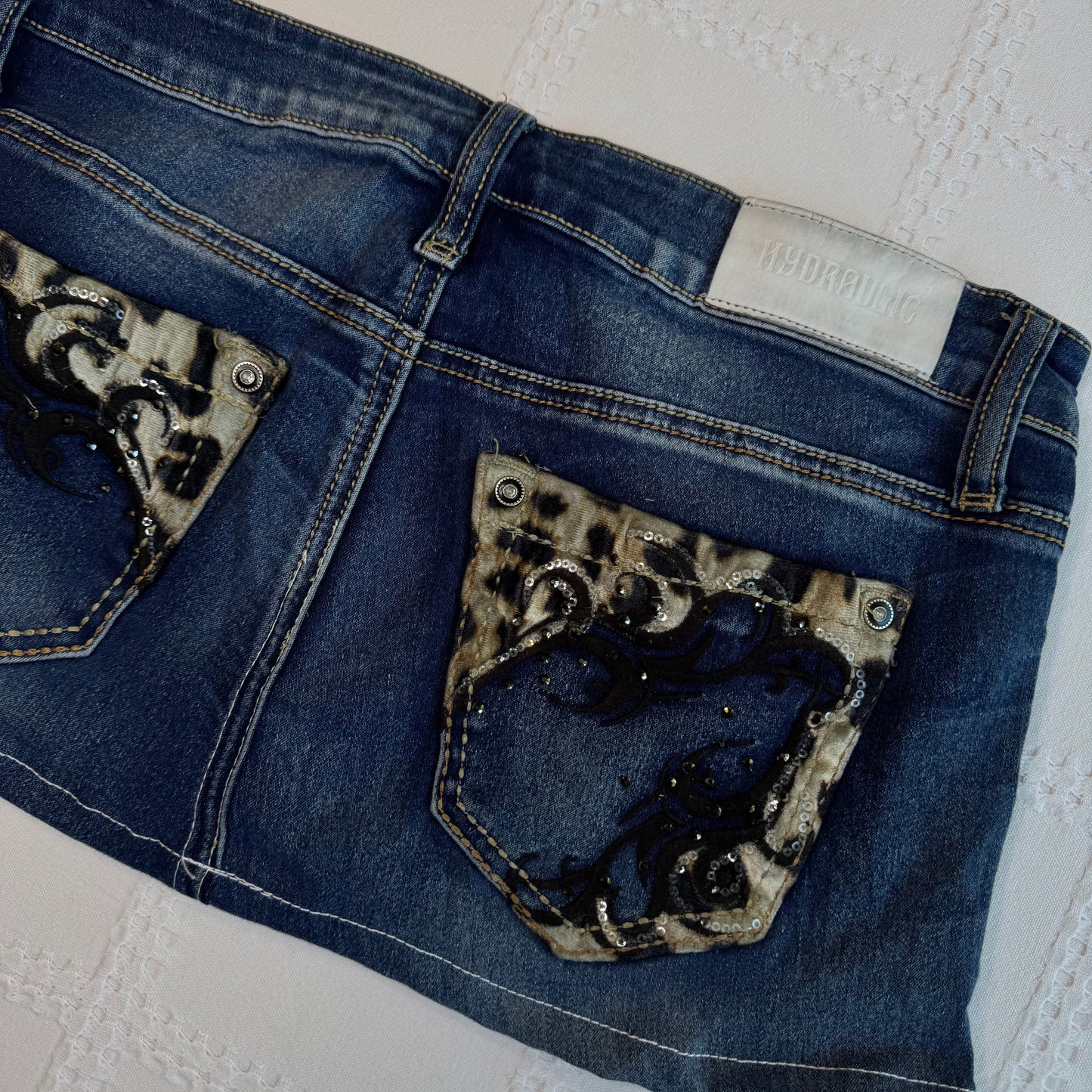 Denim Micro Mini Skirt