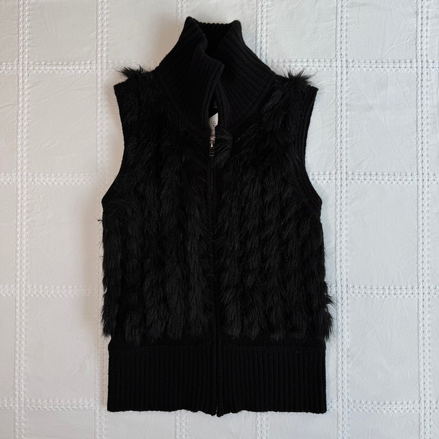 Black Fur Vest